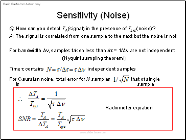 Sensitivity (Noise)