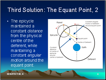 Third Solution: The Equant Point, 2
