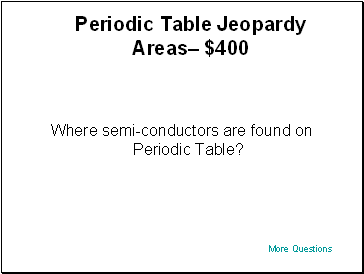 Periodic Table Jeopardy Areas $400