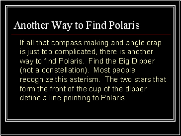 Another Way to Find Polaris