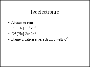 Isoelectronic