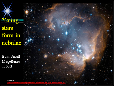 Young stars form in nebulae from Small Magellanic Cloud