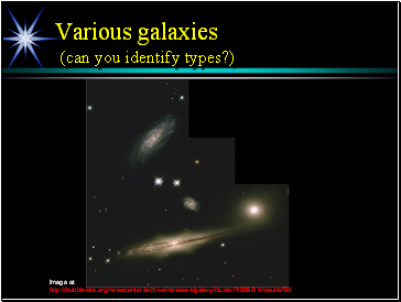 Various galaxies (can you identify types?)