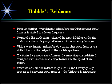 Hubbles Evidence