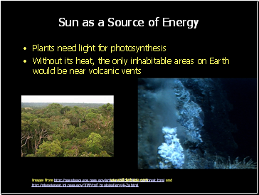 Sun as a Source of Energy