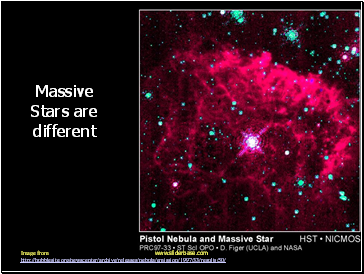 Massive Stars are different