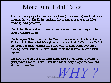 More Fun Tidal Tales.