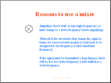 Reasons to use a mixer