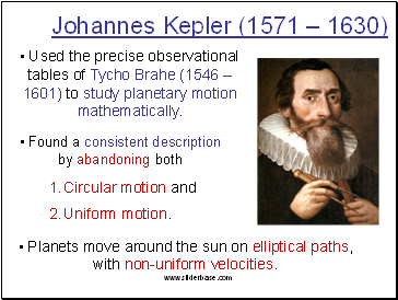 Johannes Kepler (1571  163)