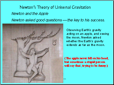 Newtons Theory of Universal Gravitation