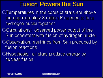 Fusion Powers the Sun