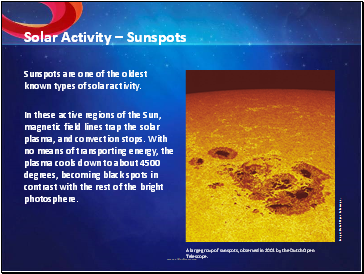 Solar Activity  Sunspots