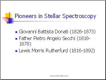 Pioneers in Stellar Spectroscopy