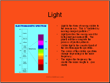 Wavelength Visible Light Spectrum Chart