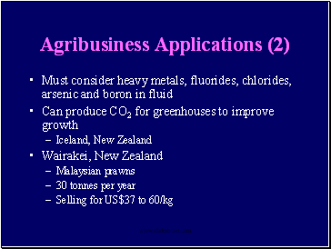 Agribusiness Applications (2)