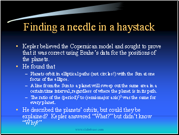 Finding a needle in a haystack