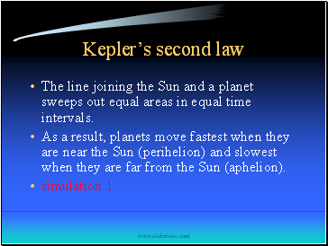 Keplers second law
