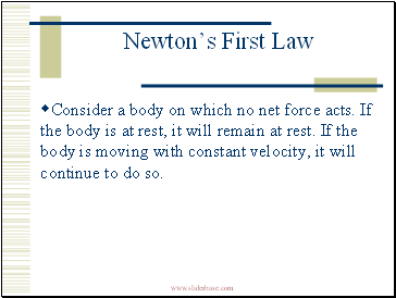Newtons First Law