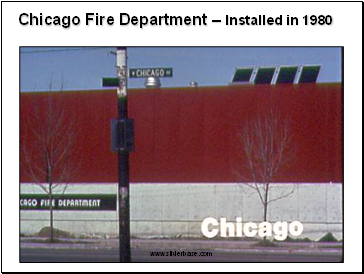 Chicago Fire Department  Installed in 1980