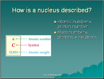 How is a nucleus described?