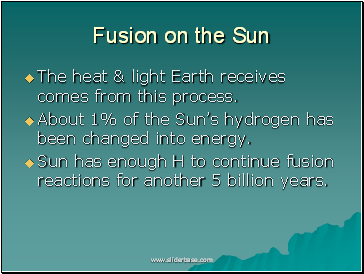 Fusion on the Sun