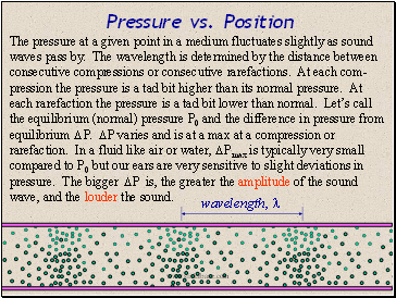 Pressure vs. Position