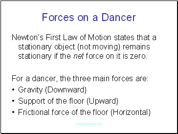 Forces on a Dancer