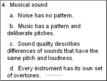 4. Musical sound