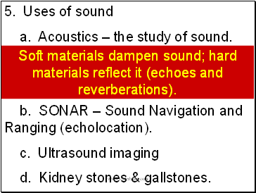 5. Uses of sound