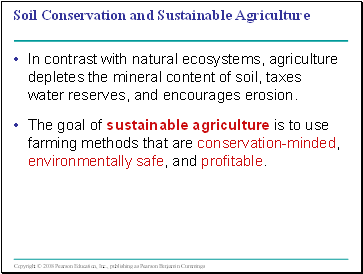 Soil Conservation and Sustainable Agriculture