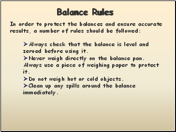 Balance Rules