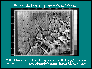 Valles Marineris  picture from Mariner