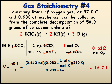 Gas Stoichiometry #4