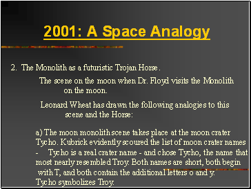 2001: A Space Analogy
