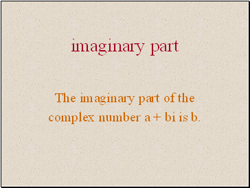 Imaginary part
