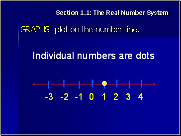 Graphs: plot on the number line.