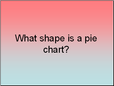 What shape is a pie chart?