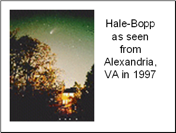 Hale-Bopp as seen from Alexandria, VA in 1997