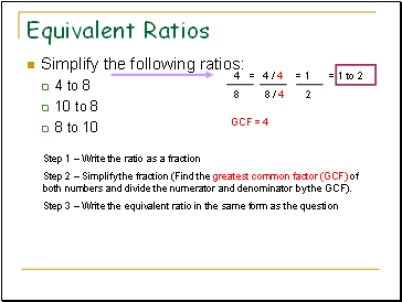 Equivalent Ratios