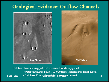 Geological Evidence: Outflow Channels