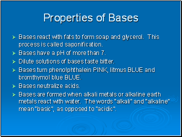 Properties of Bases