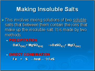 Making Insoluble Salts