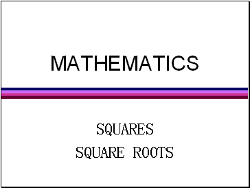 Squares and square roots