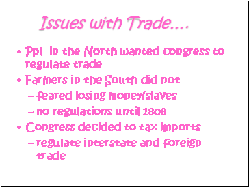 Issues with Trade.