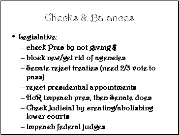 Checks & Balances