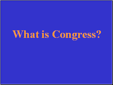 What is Congress?