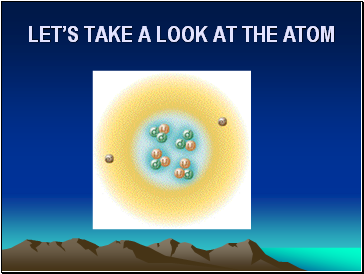 Lets take a look at the atom