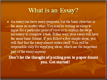 What is an Essay?