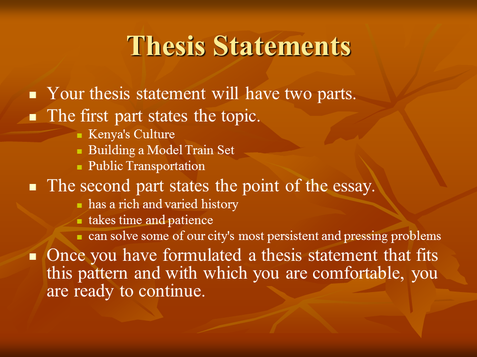 Two thesis