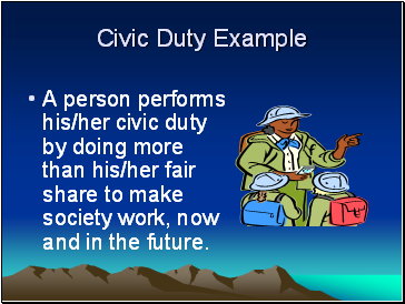 civic duty example citizenship education character